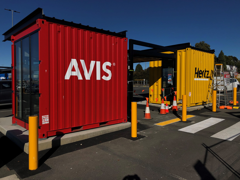 Car Rental Pods at Launceston Airport by Royal WOlf